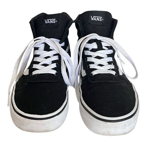 Vans | Women’s Ward Hi Top Black White Lace Up Sneakers Shoes 9 - Picture 3 of 10